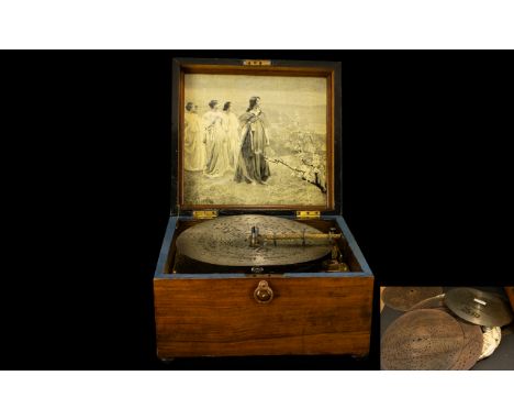 Antique Maelzel Metronome Of typical pyramid form in walnut case, height, 9 1/4 inches, serial number 83870. Manufacturers pl