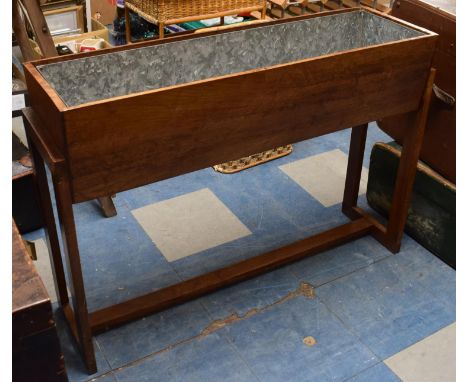 An Art Deco Rectangular Plant Trough with Metal Liner, 96cm Wide 
