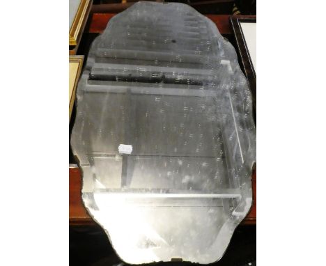 A Vintage Bevel Edge Wall Mirror, 69cm Wide 