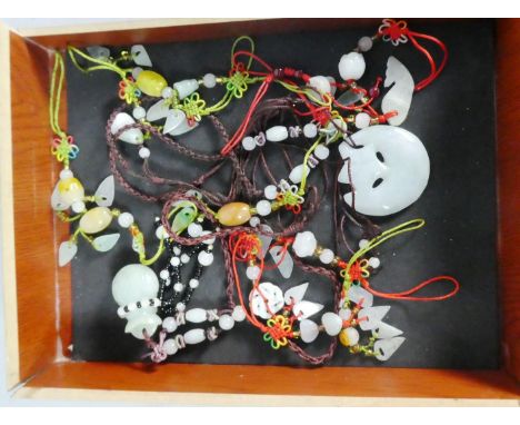 A Small Collection of Jade and Jadeite Jewellery 