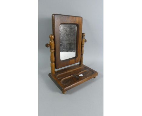 A Swing Mirror on Rectangular Base, 37cm High 