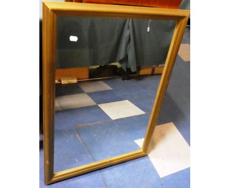 A Modern Gilt Framed Rectangular Wall Mirror 