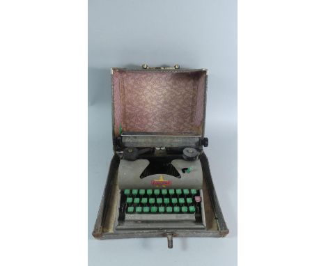 A Vintage Cased Lilliput Manual Portable Typewriter 