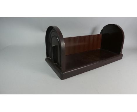 An Art Deco Bakelite Book Trough, "The Ebco Patent Bookcase", 48cm Long 