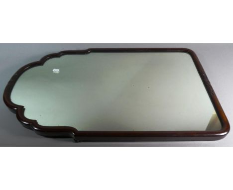 An Arched Topped Mahogany Wall Mirror, 71cm High 