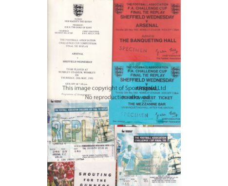 1993 FA CUP FINAL / ARSENAL       FA programme of arrangements for the Replay, Arsenal v Sheffield Wednesday plus a ticket fo
