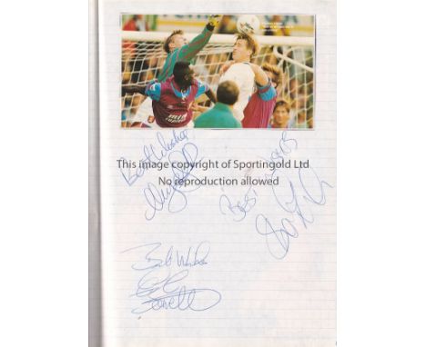 FOOTBALL AUTOGRAPHS 1990'S      A large hardback lined book filled with signed colour magazine pictures. Over 310 signatures 