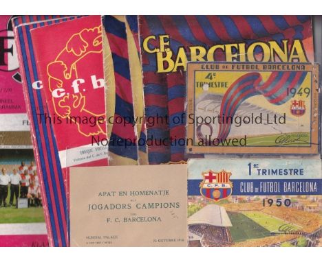 BARCELONA    A collection of Barcelona items to include 7 Home programmes and 1 Away at Feyenoord (Fr) 1993/94. Homes are v R