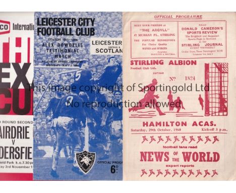 SCOTTISH FOOTBALL PROGRAMMES      Thirty five Scottish related programmes 1954 - 1988 including Dundee v Anderlecht 62/3, Ran