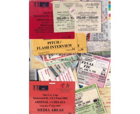 BIG MATCH TICKETS    A collection of 97 Big match tickets 1950's to 2010's to include 7 FA Cup Finals 1970,1994 and 5 Media /