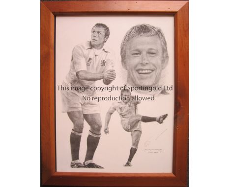 JONNY WILKINSON        A 18" X 14" black &amp; white print montage by Jonathan Wood.    Good