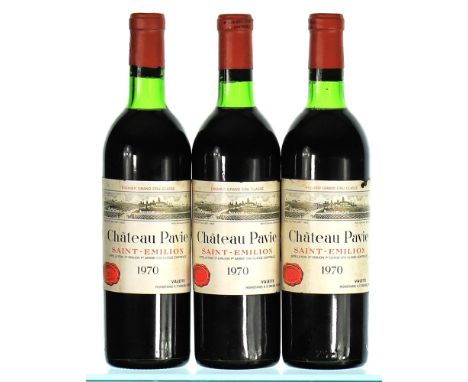 1970 Chateau Pavie, Grand Cru ClasseSt EmilionSlight label damage3x75clThese wines have been stored in an exceptional private