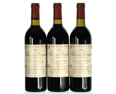 1982 Chateau Branaire Ducru, 4eme Cru ClasseSt JulienStained labels3x75clThese wines have been stored in an exceptional priva