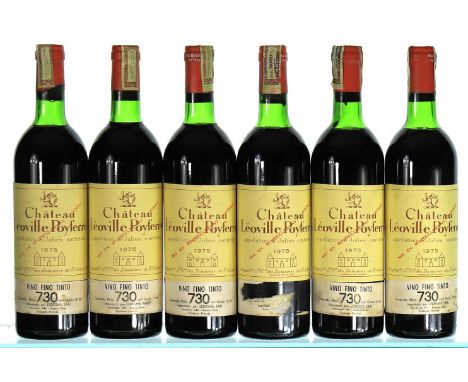 1975 Chateau Leoville Poyferre, 2eme Cru ClasseSt JulienSlightly stained and damaged labels6x75cThese wines have been stored 