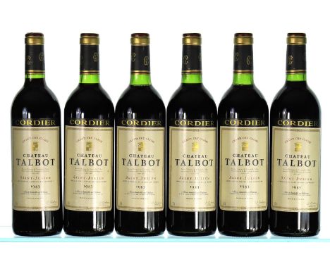 1983 Chateau Talbot, 4eme Cru ClasseSt JulienStained labels6x75clThese wines have been stored in an exceptional private cella