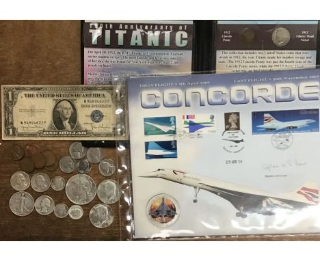 American Coin Collection of Silver and clad Silver Coins, 100th Anniversary of the Titanic set of two American 1912 coins &am