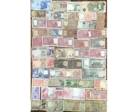 Large collection of World Banknotes and a collection of Stamp First day covers.