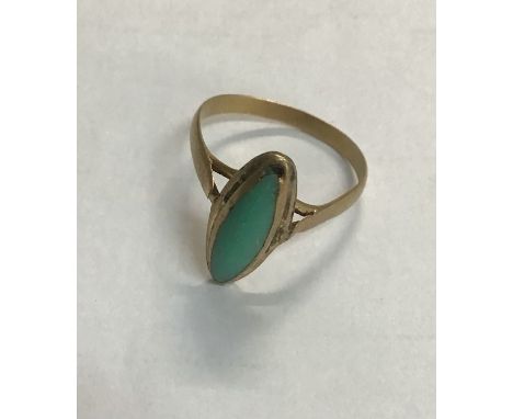 Ladies Gold &amp; Turquoise ring, of the late medieval period. Approximate finger size 15mm by 15mm