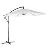 Ivory Cream 3m Banana Parasol. - ER47