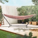 Ibiza 2 Person Orange Hammock with Stand. - ER47
