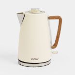 Fika Cream & Wood Kettle. - ER47