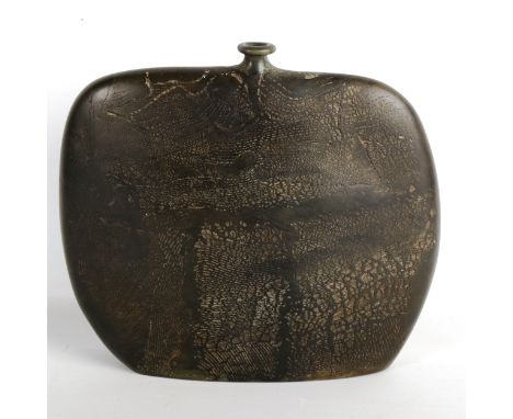 PETER HAYES, a large size early studio pottery bottle form vase, incised signature and impressed seal to base, height 20cmGoo
