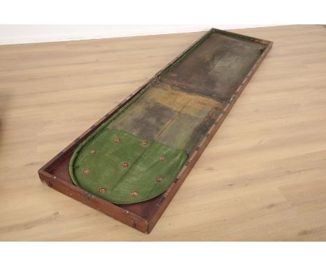 A TABLE TOP BILLIARDS BOARD OR BAGATELLE TABLE&nbsp;early 20th century, 124cm long x 63cm wide (folded)