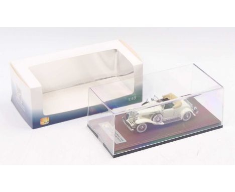 A GLM Models No. 151001 1/43 scale model of a Duesenberg Model JSWD convertible coupe Murphy limited edition No. 145/299 rele
