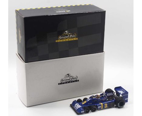 Exoto Grand Prix Classics 1/18 scale modern issue diecast model of a Ford Tyrell P34, housed in a polystyrene packed card box