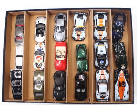 15 Spark and Minichamps 1:43 scale Modern issue diecast vehicles, including an Aston Martin DBR9, an Aston Martin V8 Vantage,