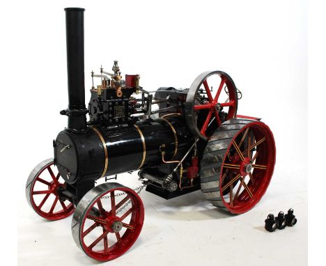 2" scale live steam coal-fired Durham &amp; Yorkshire traction engine, fitted with an unknown manufacturer of copper commerci