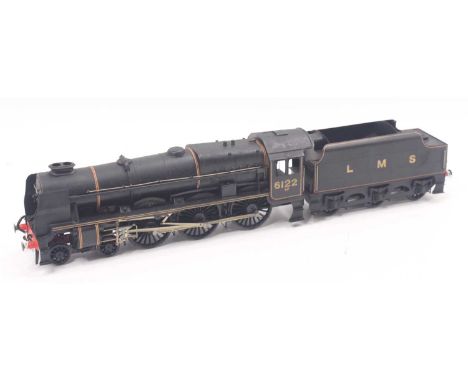 0 gauge fine scale kitbuilt Rebuilt Royal Scot in LMS straw lined black, no.6122, "Royal Ulster Rifleman", built from an Ace 