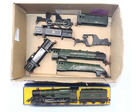 Hornby-Dublo 3-rail loco items suitable for spares or repairs: EDLT20, 4-6-0 ‘Bristol Castle’ body appears to be repainted in