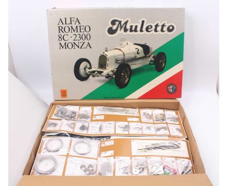 Pocher No.K78 kit for an Alfa Romeo 8C 2300 Monza Muletto, parts still bagged together, housed in a pictorial card box with i