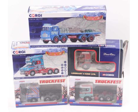 Corgi limited edition 1/50 scale group of five Hauliers of Renown and a Truckfest modern issue haulage diecast to include No.