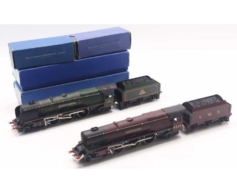 Two post-war Hornby-Dublo 4-6-2, 3-rail locos &amp; tenders (E), ½” mechanisms, all loco &amp; tender boxes mid blue (BVG-E):
