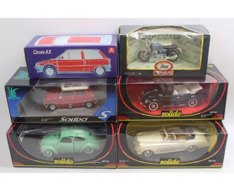 Solido 1/18th scale group of 4 Prestige Edition modern issue models to include; No.8006 Rolls Royce, No.8022 Mini Cooper S an