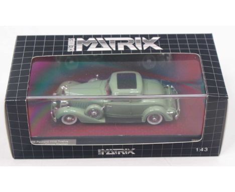 A Matrix Scale Models No. MX41601 1/43 scale model of a Packard 1108 12 Stationary Coupe, limited edition No. 88/299 released