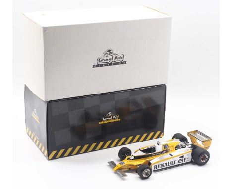 Exoto Grand Prix Classics 1/18 scale modern issue diecast model of a Renault RE-20 Turbo as driven by Rene Arnoux in 1980, ho