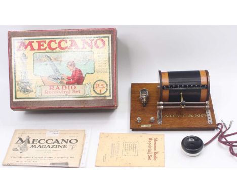 Meccano No.1 Radio Receivings Set (1922), first series example complete with a booklet detailing the delights of radio, beari