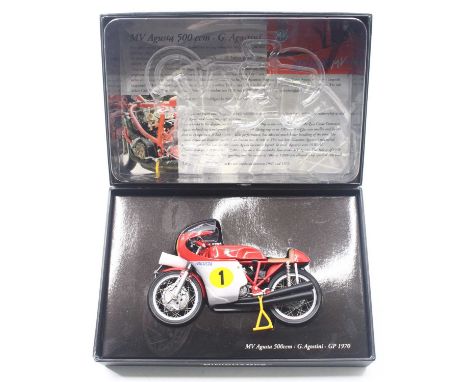 Minichamps Classic Bikes series 1/12 scale model of a No.18 MV Agusta 500CCM motorcycle as driven by Giacomo Agostini, housed