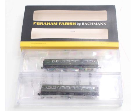 371-500 Graham Farish by Bachmann N gauge Class 101 2-car DMU BR green (E-NM) (BNM)