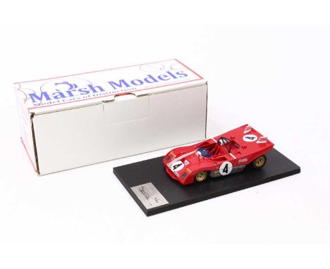 A Marsh Models No. MM260 1/43 scale hand built model of a Ferrari 312PB Daytona race car as driven by Regazzoni &amp; Redman,