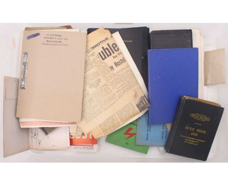 One lot of mixed Railwayana literature including an English Electric type 4 locomotives boiler operating instructions and fau