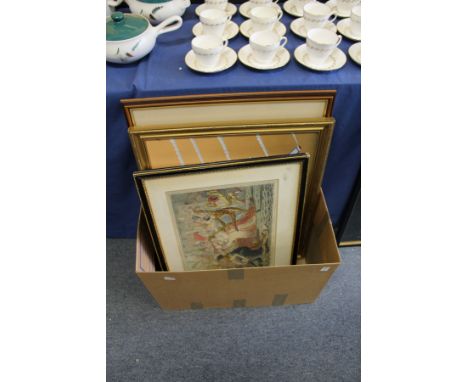 After James Gillray "Theatrical Scene" colour print and various other paintings and prints.