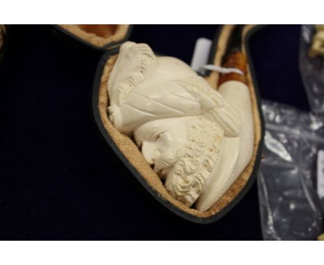 A Meerschaum pipe, boxed.