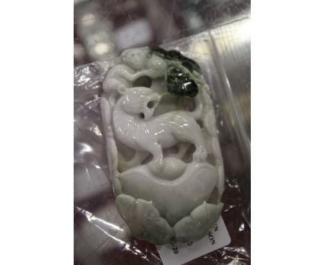 A good Chinese large carved jade pendant.