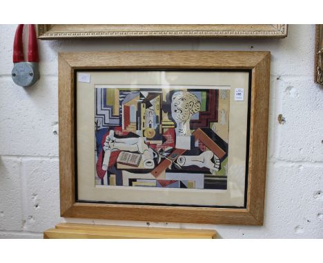 Pablo Picasso, abstract colour print.
