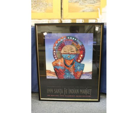 Joe Maktima "Santa Fe Indian Market" colour print.