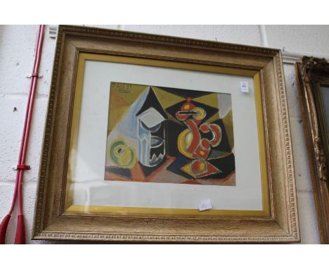 Pablo Picasso, abstract colour print.